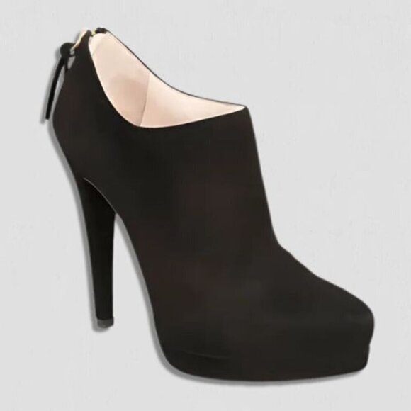 Miu Miu Black Suede Stiletto Heel Ankle Boots Zip 36.5 - Picture 3 of 16
